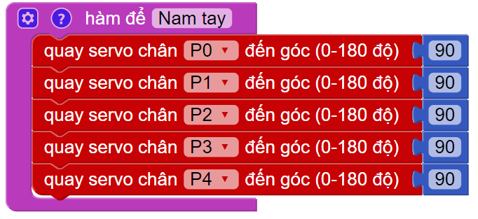 Tạo hàm nắm tay