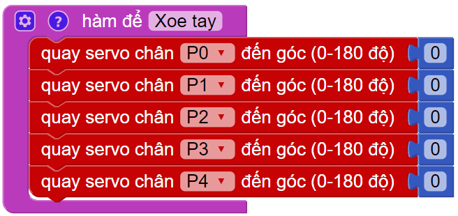 Tạo hàm xòe tay