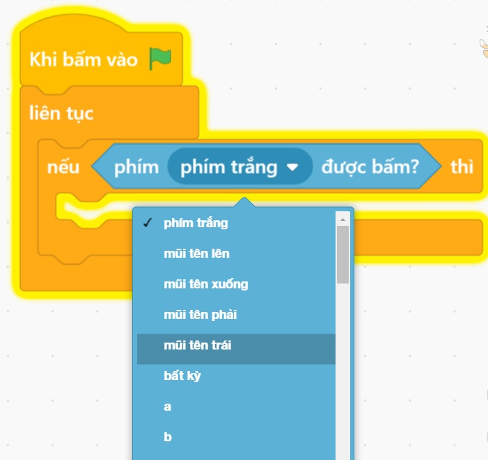 Đổi thành mũi tên trái