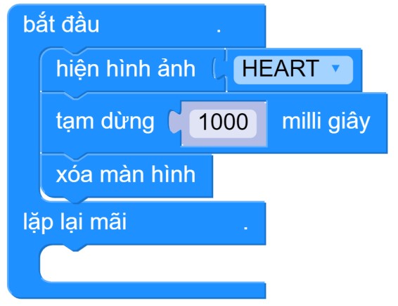 Hiển thị trái tim