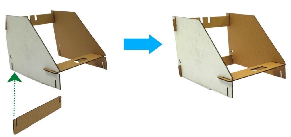 Lắp bìa Carton phía dưới