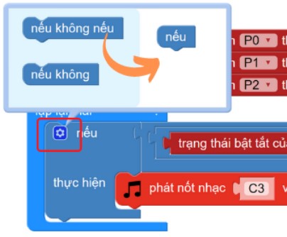 Cách tạo khối lệnh nếu không nếu