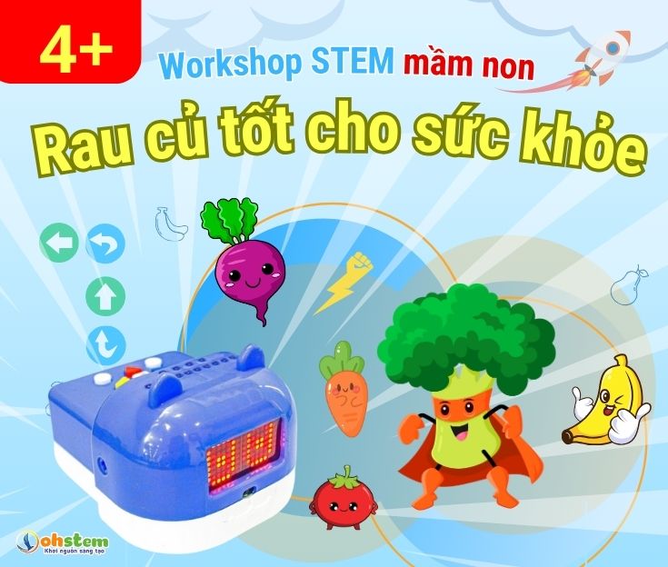 Workshop STEM mầm non - Rau củ tốt cho sức khỏe